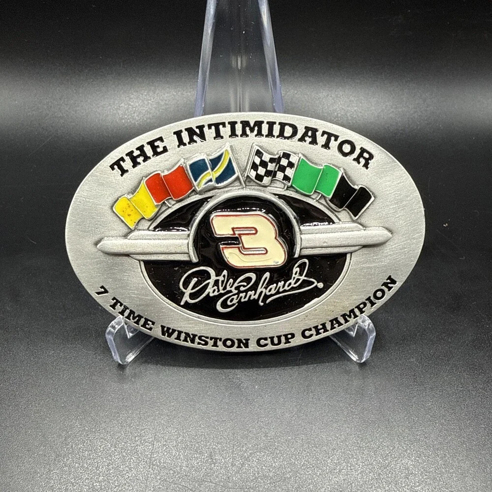 1997 Dale Earnhardt # 3 GENUINE PEWTER 7 TIME WINSTON CUP CHAMPION BELT BUCKLE !